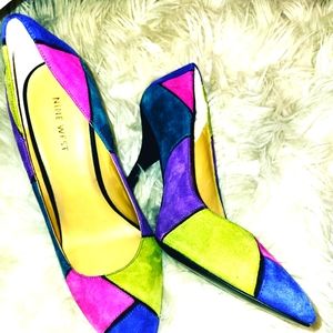 Color block heels